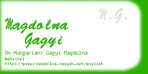 magdolna gagyi business card